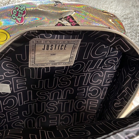 COPY -HP🎉Justice Girls Iridescent Print Bookbag/Backpack Detachable Wristlet … - Picture 10 of 11